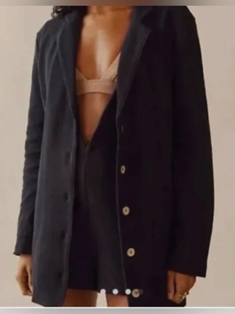 Free People Black Blazer- Romper